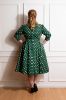 Bild von Vestido Kylie Green Polka Dot Swing