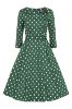 Bild von Vestido Kylie Green Polka Dot Swing