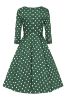Bild von Vestido Kylie Green Polka Dot Swing