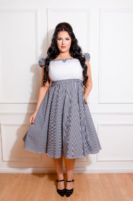 Bild von Vestido Chelsea Check Swing in Black