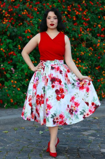 Bild von Top Maddison Red Ribbed