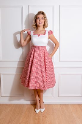 Imagem de Vestido Chelsea Check Swing in Red